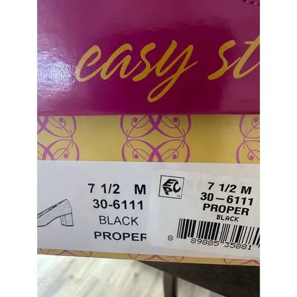 Easy Street Women's Proper Pumps Heels Black Size 7.5M NEW - Picture 7 of 9